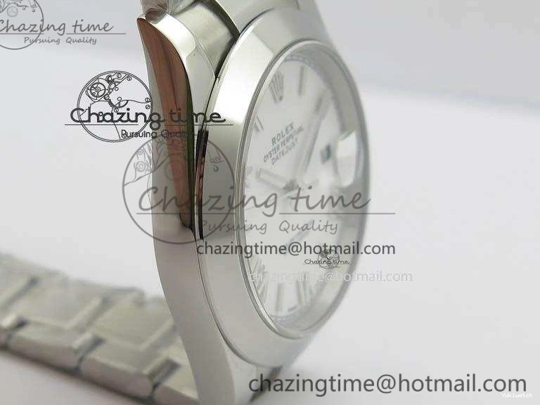 1:1 DateJust SS White Bracelet Dial Edition 41mm On Noob SS Best Roman 126300 A3235 0425